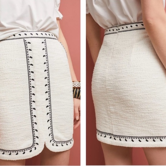 Dolan x Anthropologie Tulley Textured Mini Skirt Size M - Picture 2 of 12